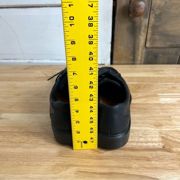 ECCO Shoes Mens EU 43 Black Plain Toe Oxford Casual Comfort - Picture 8 of 16